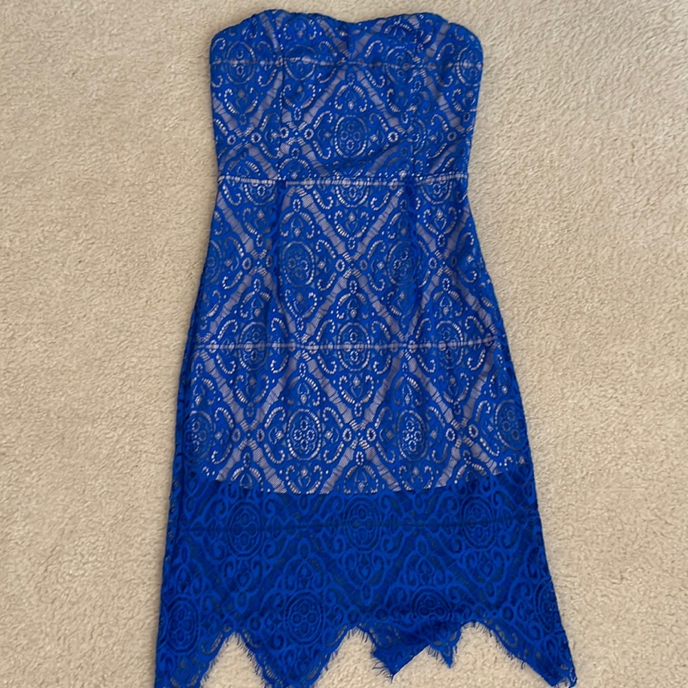 Blue lace dress